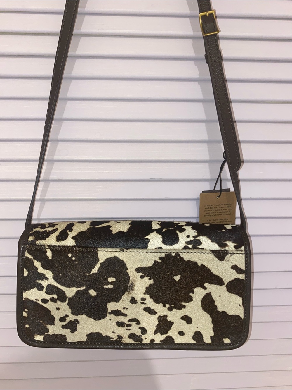 Margo New York NWT Leather Crossbody Kaye Bag in Black & White